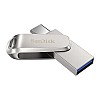 SanDisk Ultra Dual Drive Luxe USB Type C Flash Drive (Silver, 128 GB, 5Y - SDDDC4-128G-I35)