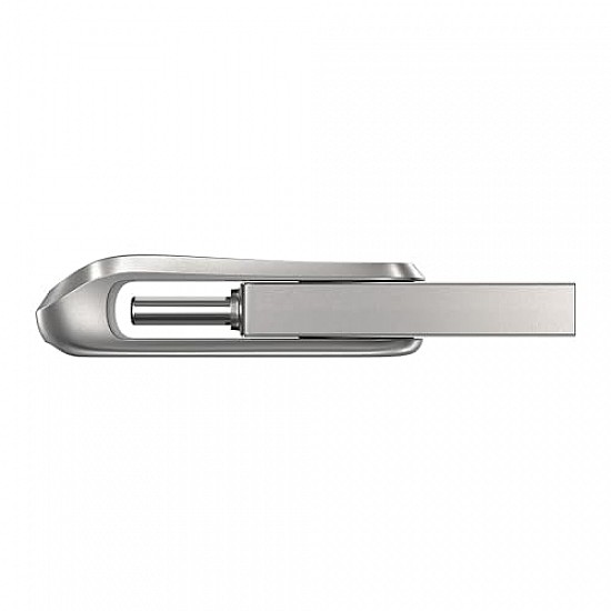 SanDisk Ultra Dual Drive Luxe USB Type C Flash Drive (Silver, 128 GB, 5Y - SDDDC4-128G-I35)