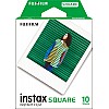 Fujifilm Instax Square 10 Exposures Instant Film (White)