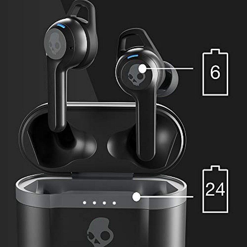 Skullcandy Indy Evo Truly Wireless Bluetooth in Ear Earbuds with Mic (Black)