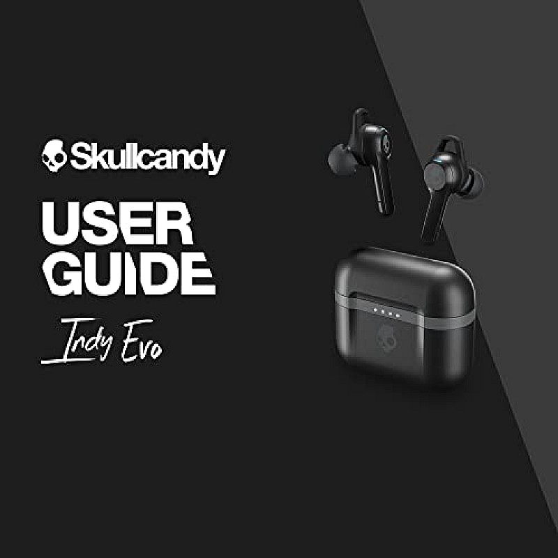 Skullcandy Indy Evo Truly Wireless Bluetooth in Ear Earbuds with Mic (Black)