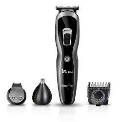 SYSKA HT3333K Corded & Cordless Stainless Steel Blade Grooming Trimmer with 60 Minutes Working Time; 10 Length Settings (Black)