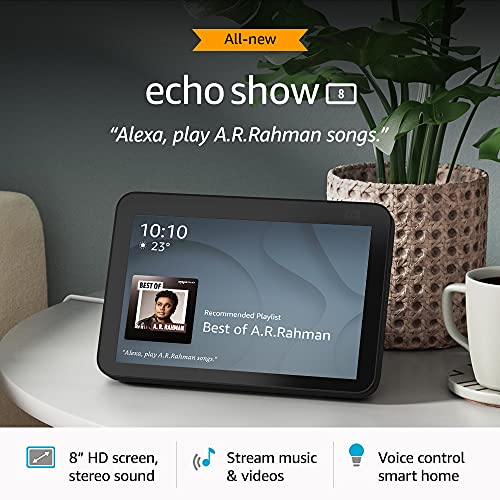 Amazon Echo Show 8 (2nd Gen) - Smart speaker with 8" HD screen, stereo sound with Alexa (Black) Amazon Echo Show 8 (2nd Gen) - Smart speaker with 8" HD screen, stereo sound with Alexa (Black)