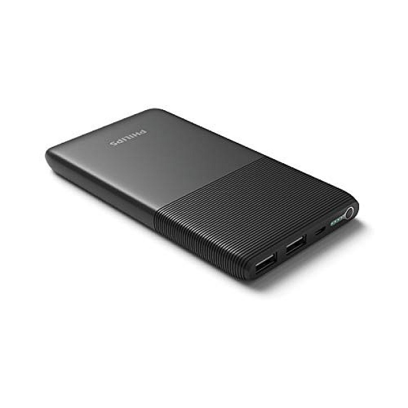 Philips 10000 mAh Power Bank (DLP9001NB, DLP9001NB) (Black, Lithium Polymer)