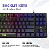 Amkette EvoFox Fireblade Backlit Membrane Wired Gaming Keyboard with Breathing Effect 19 Anti-Ghosting Keys Refurbished 