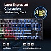 Amkette EvoFox Fireblade Backlit Membrane Wired Gaming Keyboard with Breathing Effect 19 Anti-Ghosting Keys Refurbished 