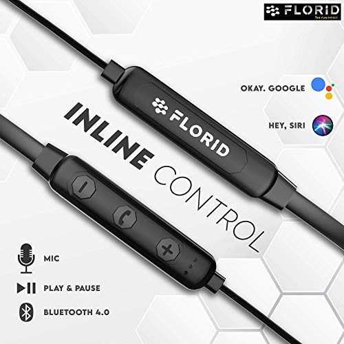 FLORID Rave Machine 01 High Bass Wireless Neckband Headphone with in-Built Mic Bluetooth 5.0 Seamless connectivity IPX4 Sweat Proof FLORID Rave Machine 01 High Bass Wireless Neckband Headphone with in-Built Mic Bluetooth 5.0 Seamless connectivity IPX4 Sweat Proof