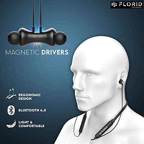 FLORID Rave Machine 01 High Bass Wireless Neckband Headphone with in-Built Mic Bluetooth 5.0 Seamless connectivity IPX4 Sweat Proof FLORID Rave Machine 01 High Bass Wireless Neckband Headphone with in-Built Mic Bluetooth 5.0 Seamless connectivity IPX4 Sweat Proof