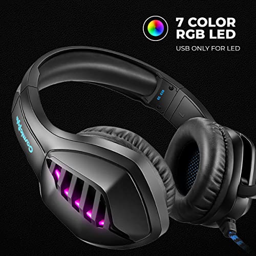 Cosmic Byte GS430 Gaming wired over ear Headphone, 7 Color RGB LED and Microphone Black Cosmic Byte GS430 Gaming wired over ear Headphone, 7 Color RGB LED and Microphone Black