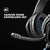 Cosmic Byte GS430 Gaming wired over ear Headphone, 7 Color RGB LED and Microphone Black