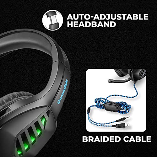 Cosmic Byte GS430 Gaming wired over ear Headphone, 7 Color RGB LED and Microphone Black Cosmic Byte GS430 Gaming wired over ear Headphone, 7 Color RGB LED and Microphone Black