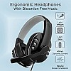 pTron Soundster Arcade Over-Ear Wired Headphones, Ergonomic Headset with Mic (Black)