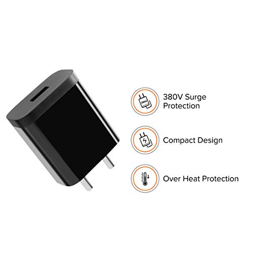 Mi 5V Charger 10W Wall Charger with USB Cable|Compatible for Mobile, Headphones, TWS, Game Console, Power Banks -Black Mi 5V Charger 10W Wall Charger with USB Cable|Compatible for Mobile, Headphones, TWS, Game Console, Power Banks -Black
