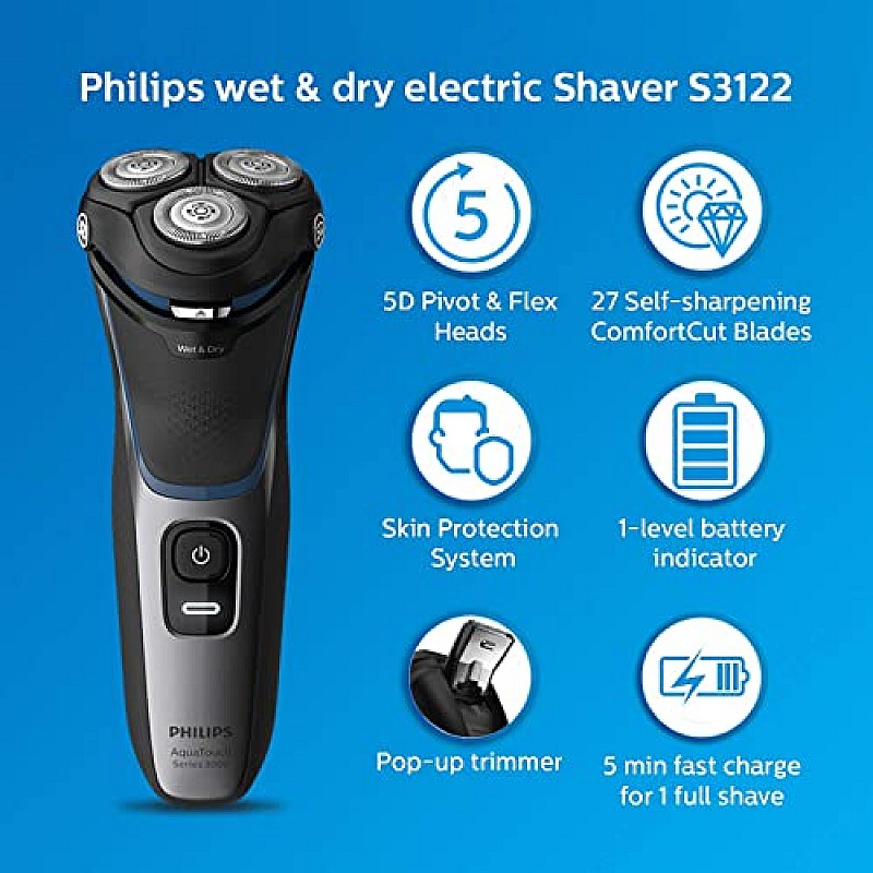 PHILIPS S3122/55 Wet and Dry Electric Shaver