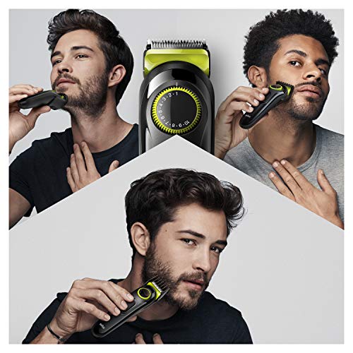 Braun Beard Trimmer BT3221 and Hair Clipper for Men, Lifetime Sharp Blades, 20 Length Settings, 50mins cordless trimming, Black/Volt Green Braun Beard Trimmer BT3221 and Hair Clipper for Men, Lifetime Sharp Blades, 20 Length Settings, 50mins cordless trimming, Black/Volt Green