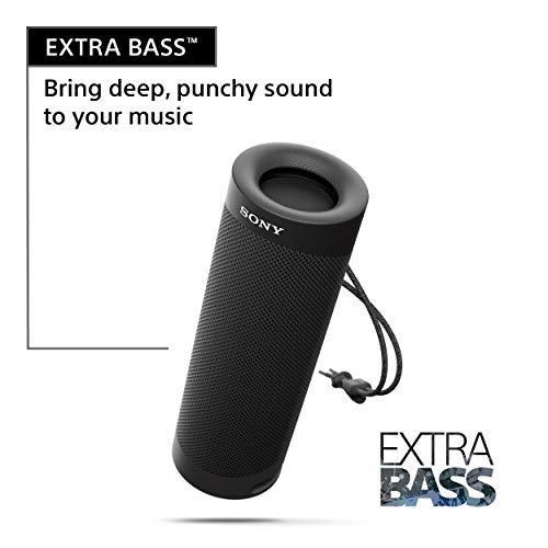Sony SRS-XB23 Wireless Extra Bass Bluetooth Speaker with 12 Hours Battery, Party Connect, Waterproof IPX67, (Black)