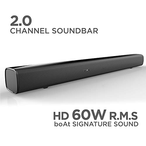 boAt Aavante Bar 1160 60 Watt 2.0 Channel Wireless Bluetooth Soundbar (Premium Black) boAt Aavante Bar 1160 60 Watt 2.0 Channel Wireless Bluetooth Soundbar (Premium Black)