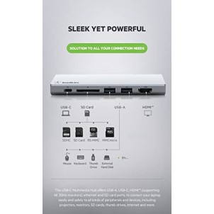 Belkin USB-C Multimedia + Charge Adapter (100W) with Tethered USB-C Cable Black Belkin USB-C Multimedia + Charge Adapter (100W) with Tethered USB-C Cable Black