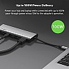 Belkin USB-C Multimedia + Charge Adapter (100W) with Tethered USB-C Cable Black