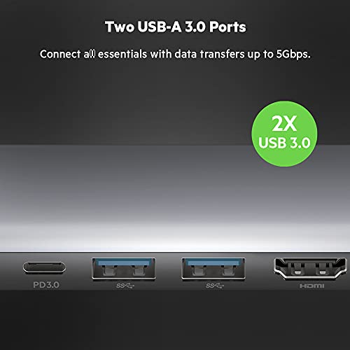 Belkin USB-C Multimedia + Charge Adapter (100W) with Tethered USB-C Cable Black Belkin USB-C Multimedia + Charge Adapter (100W) with Tethered USB-C Cable Black