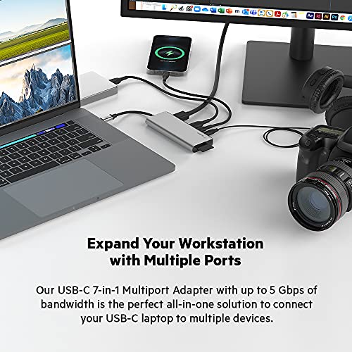 Belkin USB-C Multimedia + Charge Adapter (100W) with Tethered USB-C Cable Black Belkin USB-C Multimedia + Charge Adapter (100W) with Tethered USB-C Cable Black
