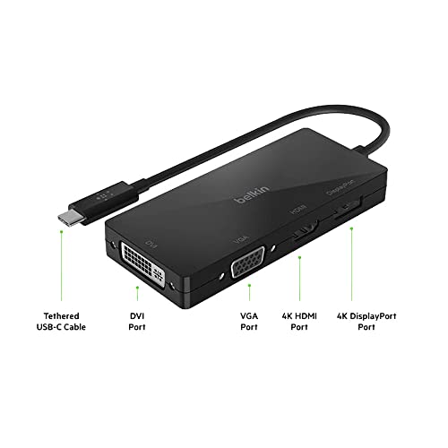 Belkin USB-C Multi Port Display Adapter (with Tethered USB-C Cable) Belkin USB-C Multi Port Display Adapter (with Tethered USB-C Cable)