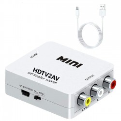 JGD PRODUCTS HDTV2AV / HDMI2AV Up Scaler 1080P HDMI to AV Composite Video Audio Converter Adapter