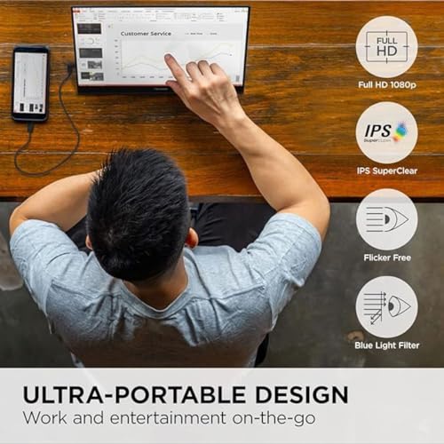 ViewSonic (Originated in USA 16 Inch FHD IPS Portable Touch Monitor,10 Point Capacitive Touch, Bezel Less TD1655 Silver ViewSonic (Originated in USA 16 Inch FHD IPS Portable Touch Monitor,10 Point Capacitive Touch, Bezel Less TD1655 Silver