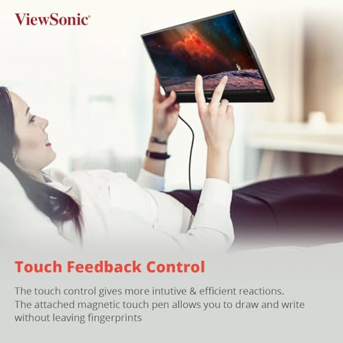 ViewSonic (Originated in USA 16 Inch FHD IPS Portable Touch Monitor,10 Point Capacitive Touch, Bezel Less TD1655 Silver ViewSonic (Originated in USA 16 Inch FHD IPS Portable Touch Monitor,10 Point Capacitive Touch, Bezel Less TD1655 Silver
