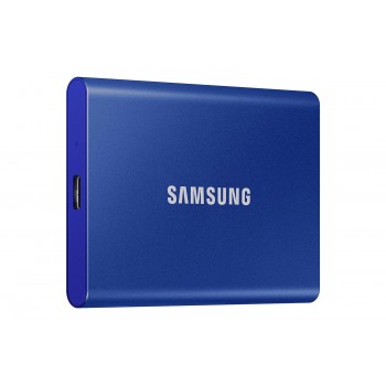 Samsung T7 500GB Up to 1,050MB/s USB 3.2 Gen 2 (10Gbps, Type-C) External Solid State Drive (Portable SSD) Blue (MU-PC500H)