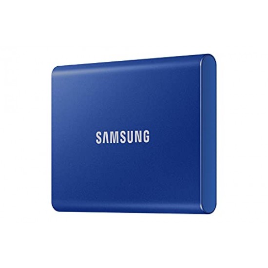 Samsung T7 500GB Up to 1,050MB/s USB 3.2 Gen 2 (10Gbps, Type-C) External Solid State Drive (Portable SSD) Blue (MU-PC500H)