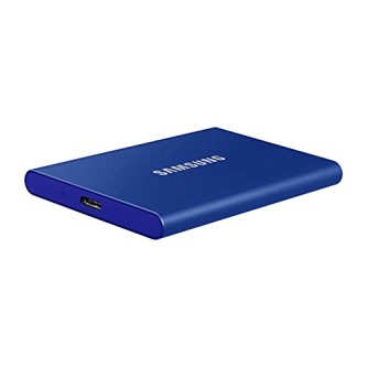 Samsung T7 500GB Up to 1,050MB/s USB 3.2 Gen 2 (10Gbps, Type-C) External Solid State Drive (Portable SSD) Blue (MU-PC500H)