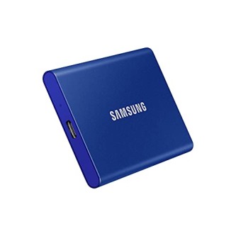 Samsung T7 500GB Up to 1,050MB/s USB 3.2 Gen 2 (10Gbps, Type-C) External Solid State Drive (Portable SSD) Blue (MU-PC500H)