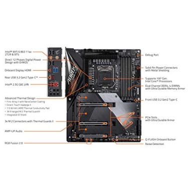 GIGABYTE Z490 AORUS Xtreme with 16 Phases Digital VRM with Intel Thunderbolt 3, Essential USB DAC motherboard GIGABYTE Z490 AORUS Xtreme with 16 Phases Digital VRM with Intel Thunderbolt 3, Essential USB DAC motherboard