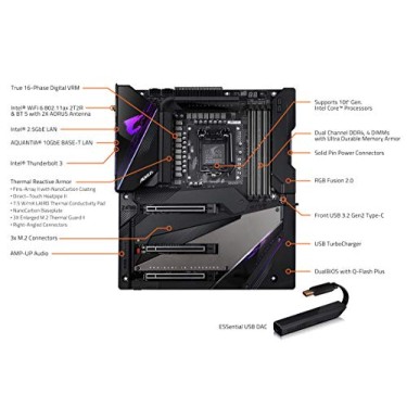GIGABYTE Z490 AORUS Xtreme with 16 Phases Digital VRM with Intel Thunderbolt 3, Essential USB DAC motherboard GIGABYTE Z490 AORUS Xtreme with 16 Phases Digital VRM with Intel Thunderbolt 3, Essential USB DAC motherboard