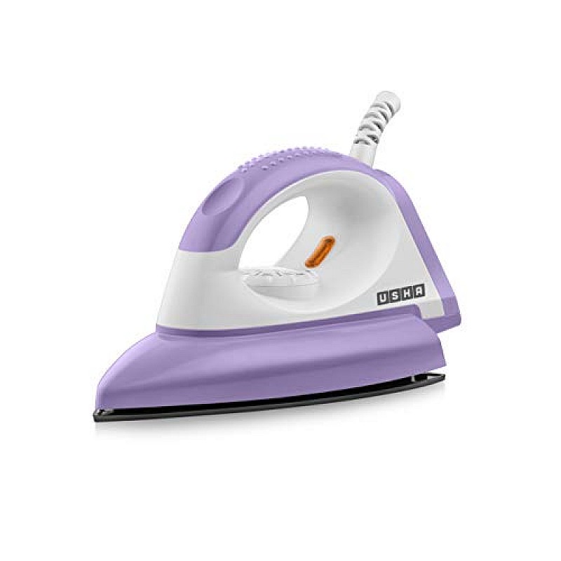 USHA EI Armor 1100 W Dry Iron With Black Weilburger Soleplate (Purple), 1100 Watt