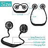 AIRTREE Neck Fan Battery Operated Neckband Fan Hand-Free Wearable Personal Fan for Hot Flashes 