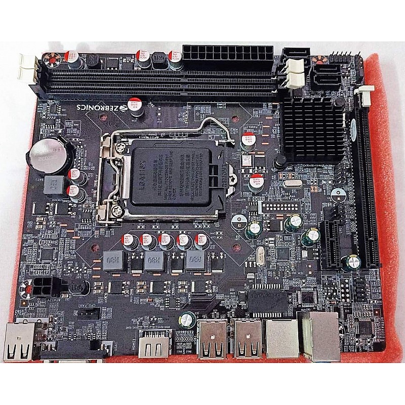 Zebronics H61 Motherboard ATX Intel LGA 1155 Socket 6USB,1VGA,1LAN1Audi 1HDMI Port DDR3