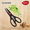 Pigeon by Stovekraft Angular Holder Shears Kitchen Knifes 6 Piece Set with Wooden Block (Stainless Steel)