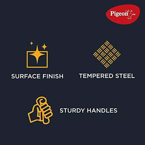 Pigeon by Stovekraft Angular Holder Shears Kitchen Knifes 6 Piece Set with Wooden Block (Stainless Steel) Pigeon by Stovekraft Angular Holder Shears Kitchen Knifes 6 Piece Set with Wooden Block (Stainless Steel)