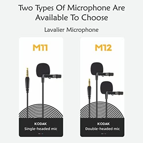 Kodak M11 2.5mm Lavalier Microphone with Adapter for Smartphones Kodak M11 2.5mm Lavalier Microphone with Adapter for Smartphones