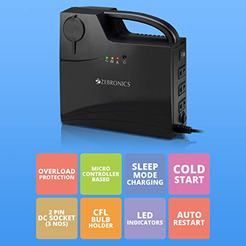Zebronics ZEB-CU5013 Portable CFL UPS(Black) Zebronics ZEB-CU5013 Portable CFL UPS(Black)