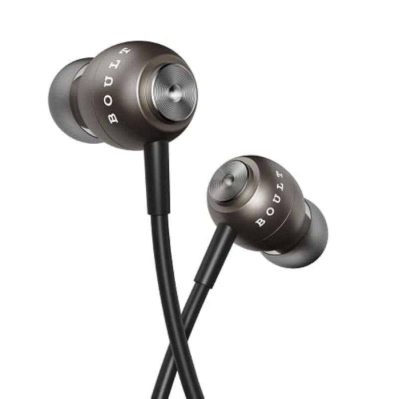 Boult Audio BassBuds Storm-X in-Ear Wired Earphones with Mic HD Sound (Grey)