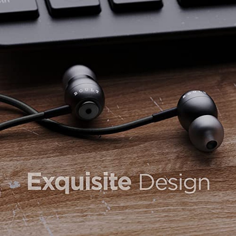 Boult Audio BassBuds Storm-X in-Ear Wired Earphones with Mic HD Sound (Grey)