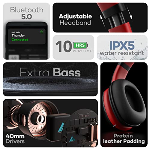 Boult Audio ProBass Thunder Over-Ear Wireless Bluetooth Headphones with Mic, Headset with Long Battery Life Boult Audio ProBass Thunder Over-Ear Wireless Bluetooth Headphones with Mic, Headset with Long Battery Life