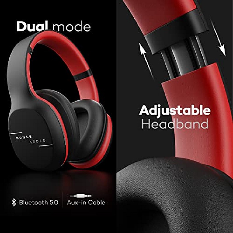 Boult Audio ProBass Thunder Over-Ear Wireless Bluetooth Headphones with Mic, Headset with Long Battery Life