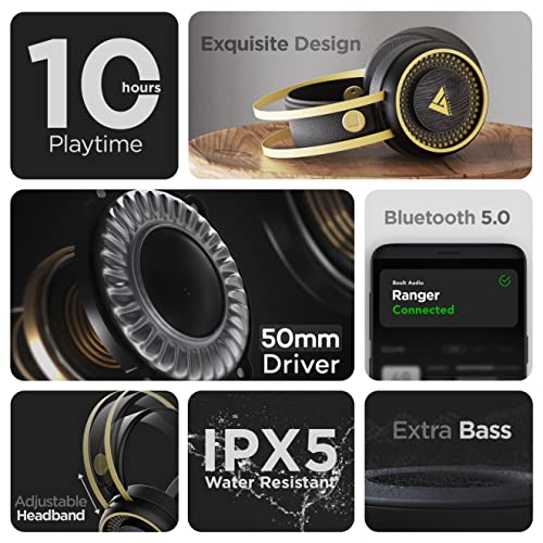Boult Audio ProBass Ranger Over-Ear Wireless Bluetooth Headphones with Microphone, Headset with Long Battery Life Boult Audio ProBass Ranger Over-Ear Wireless Bluetooth Headphones with Microphone, Headset with Long Battery Life