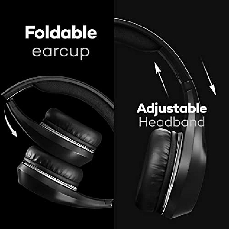 Boult Audio ProBass FluidX Wireless Bluetooth Over The Ear Headphone with Mic (Black)