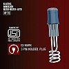 Havells HP15 Auto 1500 Watt Immersion Heater  ISI Mark Heavy Duty 3 Pin Moulded Plug, Touch Protection Cover Blue