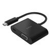 Belkin USB-C to VGA Adapter + Charge MacBook Pro VGA Adapter, Black